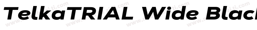 TelkaTRIAL Wide Black字体转换